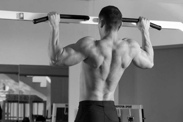 Exercicios para costas Body Building Musculação, sumo na barra fixa 