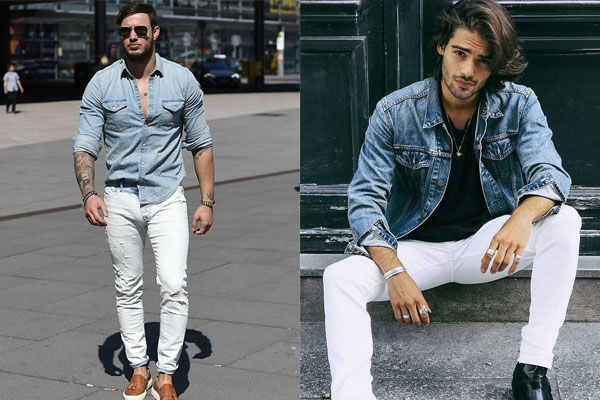 calça branca masculina jeans