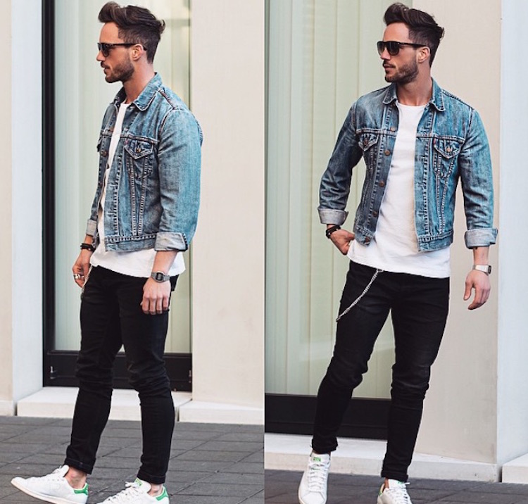 jaqueta jeans masculina com desenhos