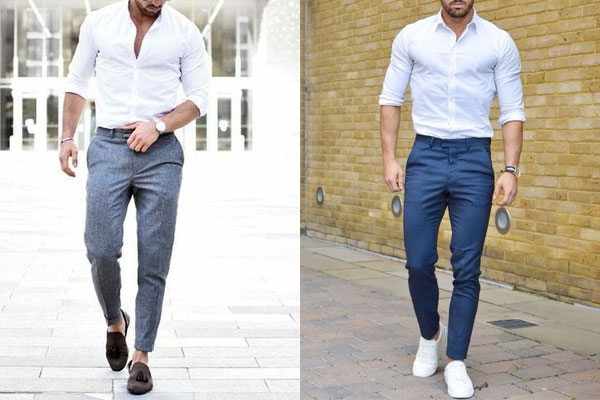 calça alfaiataria masculina slim fit